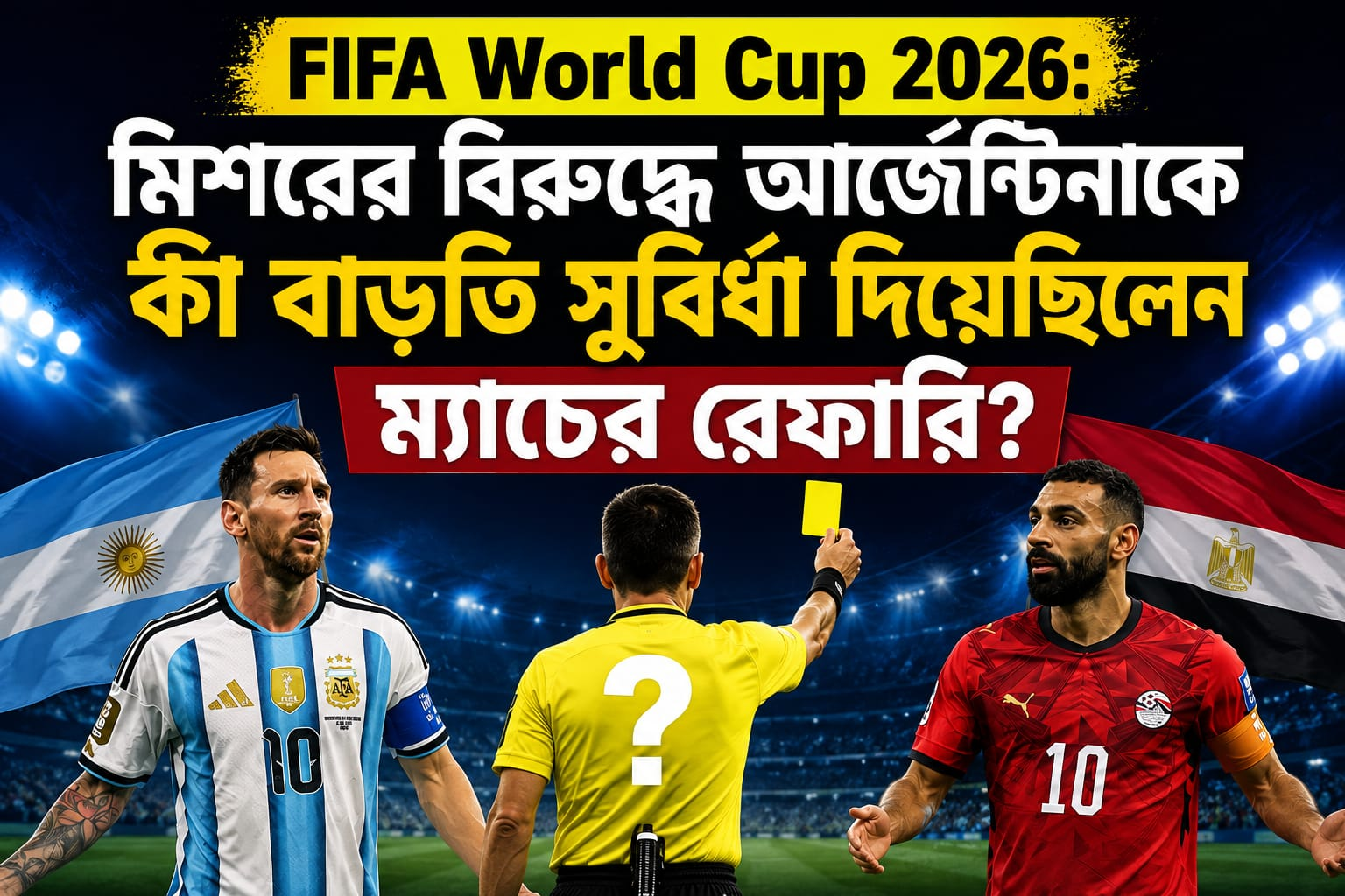 FIFA World Cup 2026: মিশরের বিরুদ্ধে আর্জেন্টিনাকে কি বাড়তি সুবিধা দিয়েছিলেন ম্যাচের রেফারি?