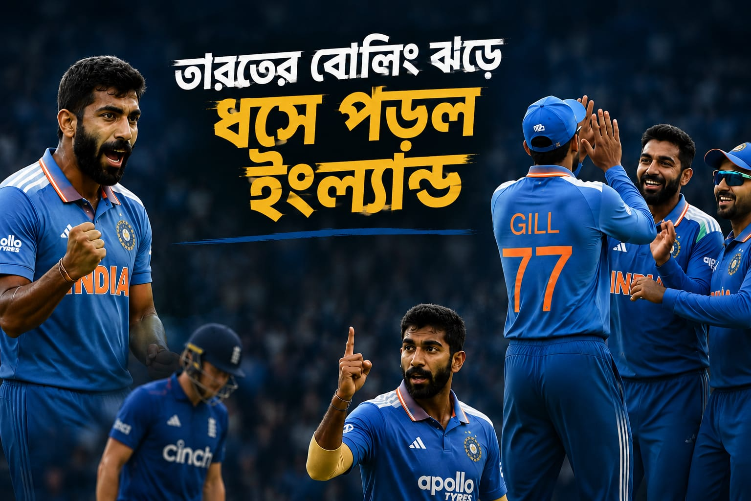 India Vs England: ব্রার-বুমরাহর তোপে মুখ থুবড়ে ইংল্যান্ড