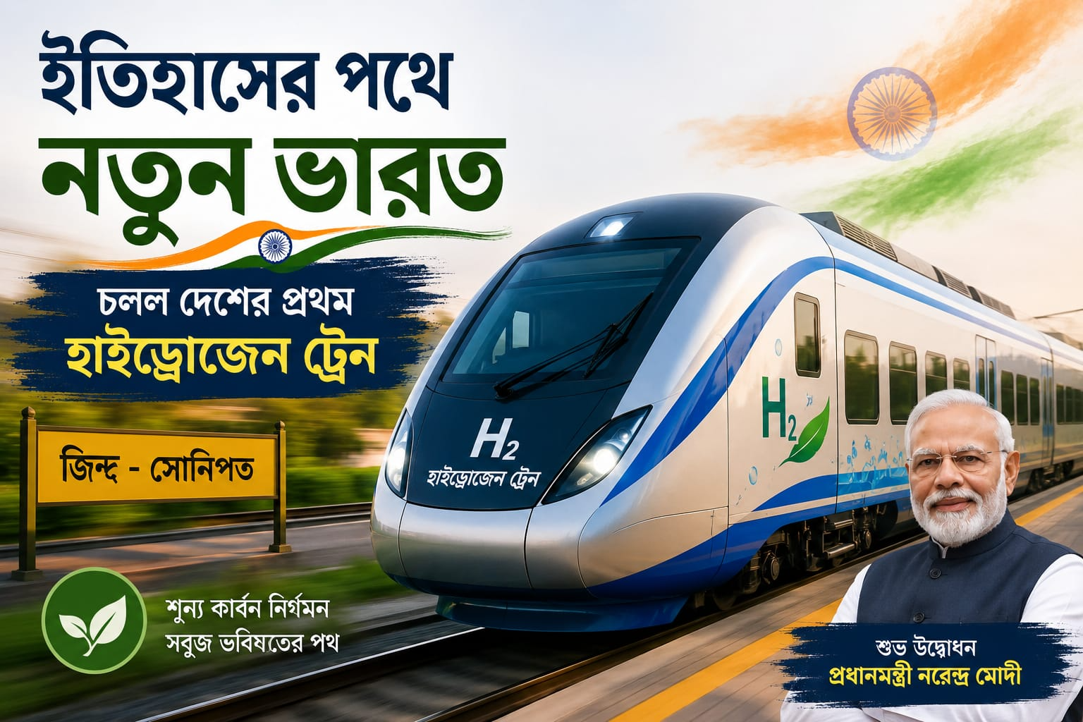 First Hydrogen Train: আজ থেকেই ছুটল ভারতের প্রথম হাইড্রোজেন ট্রেন