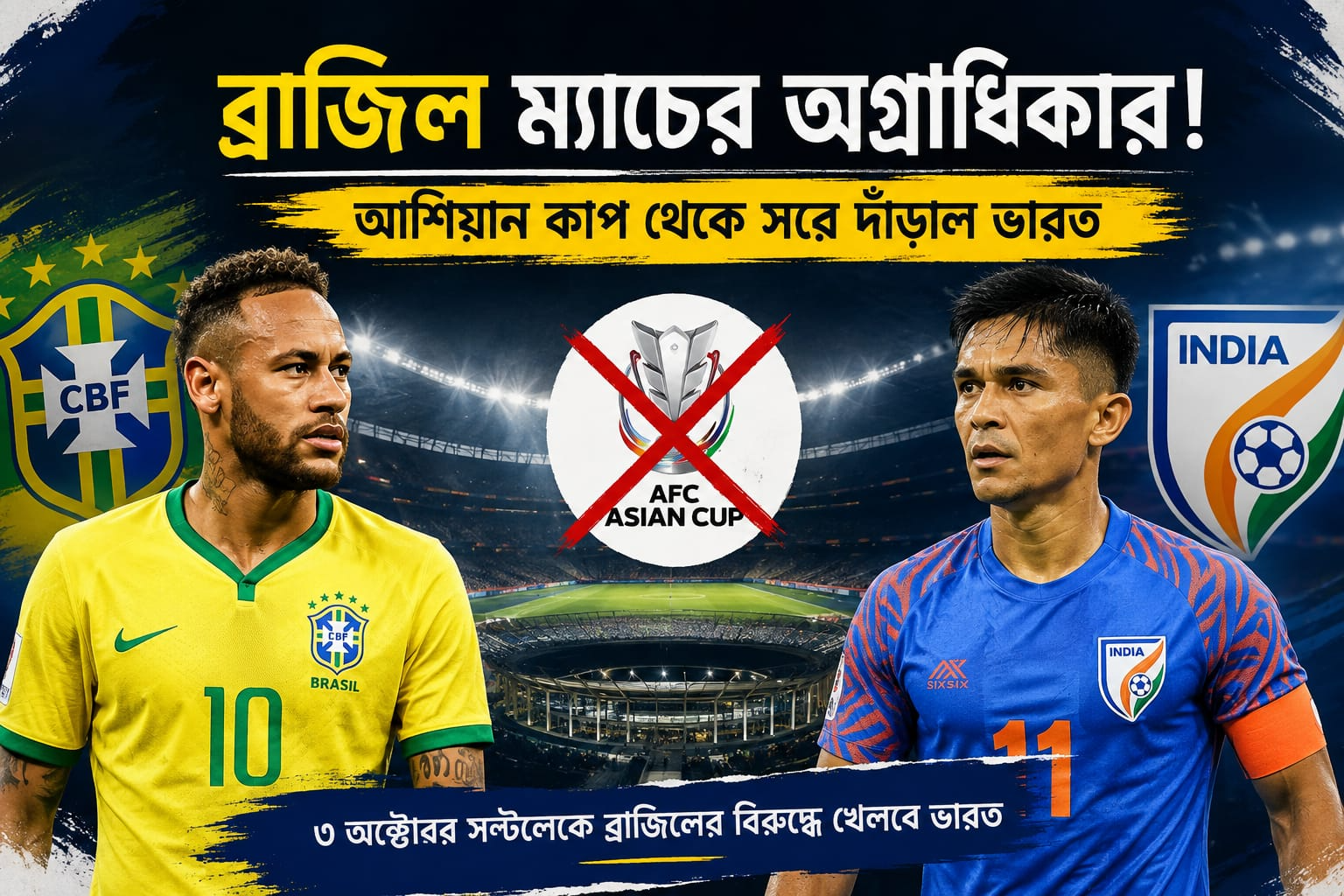India Brazil Football Match